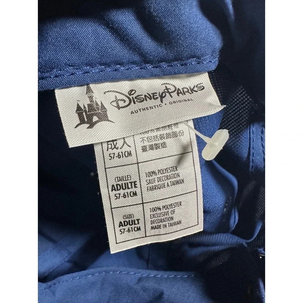 Disney Parks Mickey Mouse Blue‎ Textured Strapback Baseball Cap Hat Adult